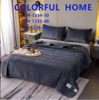 Покрывало велюровое Colorful Home 210x230 см с наволочками Зигзаг, модель 8