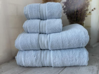 Набір махрових рушників Туреччина 50×80 см із 2-х штук, 77х150 см із 2-х штук, модель 2