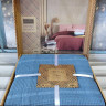 Вафельне піке - покривало Irina Home 210х230 см, блакитне