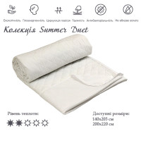 Одеяло Руно силиконовое Summer Duet White 140х205 см с простыней