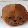 Плед Koloco с мягкой игрушкой 110x150 см Морской котик коричневый 