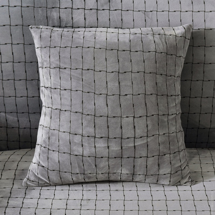 Декоративная наволочка Homytex микрофибра 45x45 см серая Декоративная наволочка Homytex микрофибра 45x45 см серая