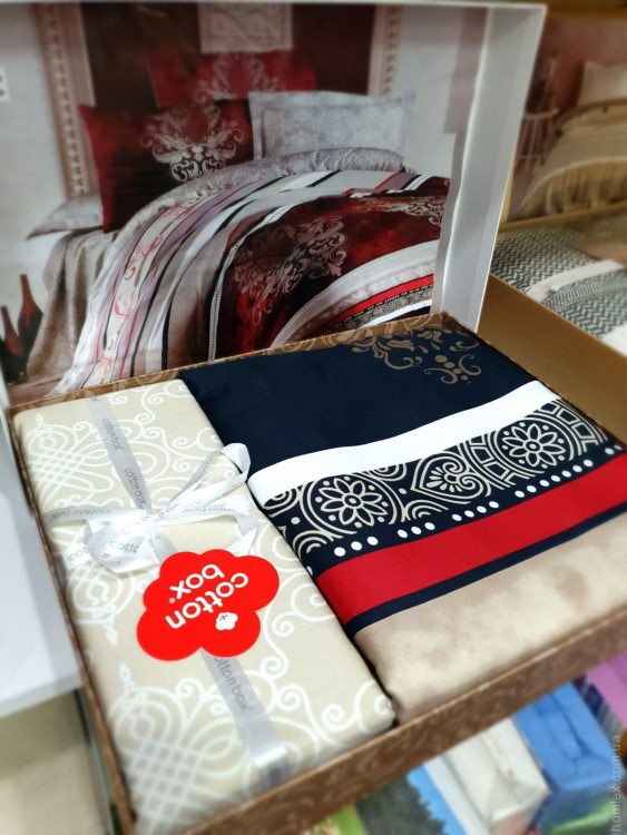 Постельное белье Cotton Box Azra Bordo евро