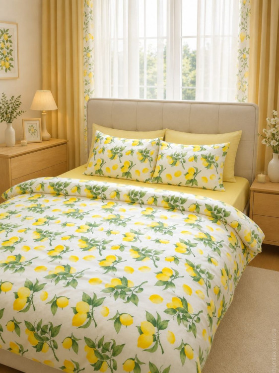 Постельное белье Saheser Lemon поплин евро