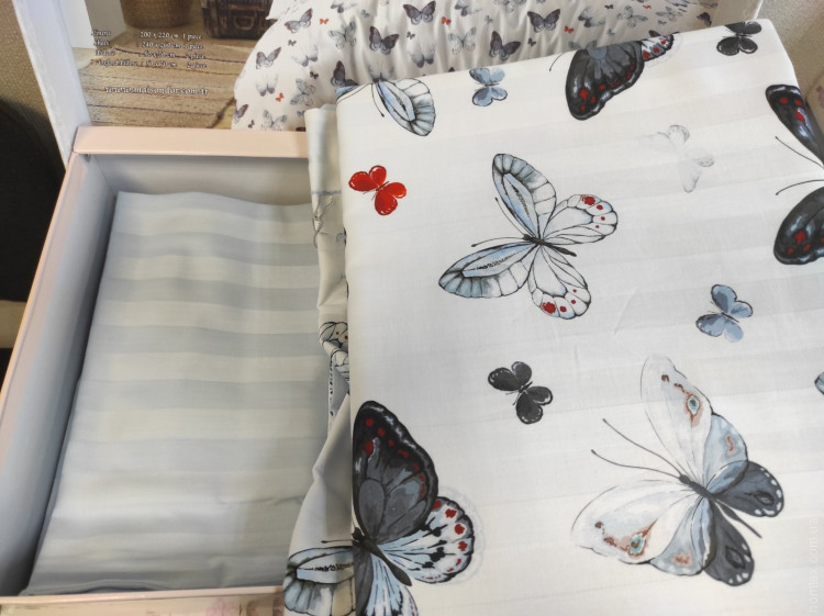 Постільна білизна Maison Dor BUTTERFLY VALLEY BLUE (синя) євро