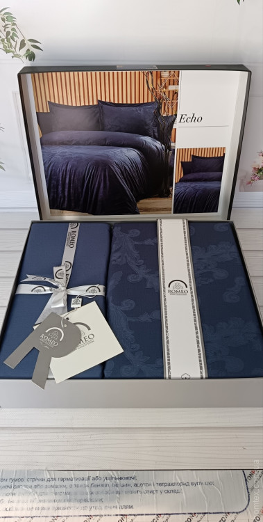 Постельное белье Romeo Home сатин - жаккард Echo евро
