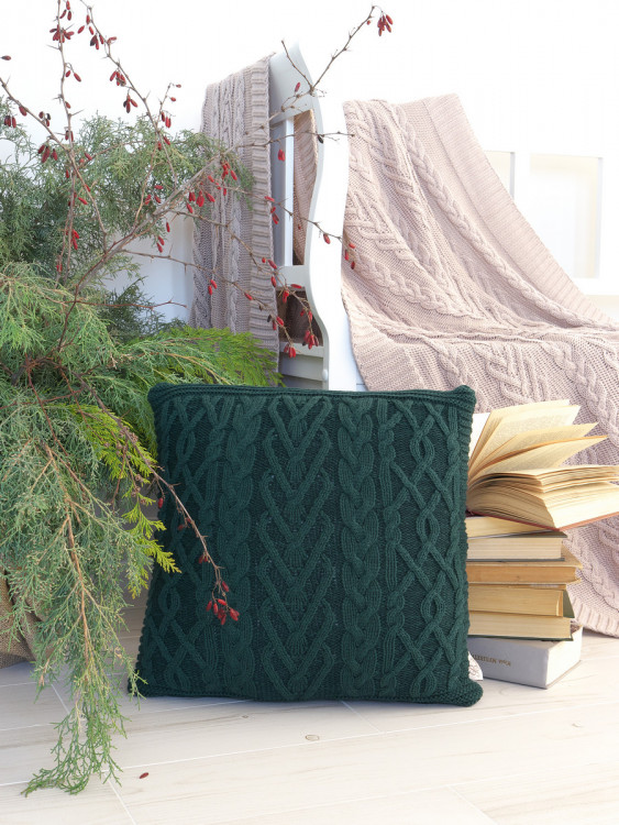 Наволочка BETIRES DOLCE GREEN (зеленая) 45x45 см