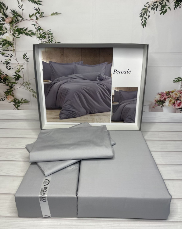 Постельное белье Romeo Home Percale тенсел серый