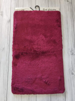 Набор ковриков для ванной Alessa 50x60 см + 60х100 см однотонный темно - бордовый