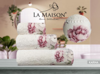 Набор полотенец La Maison Karna из 3 шт. 30х50 см+ 50х90 см +70x140 см с парфюмом