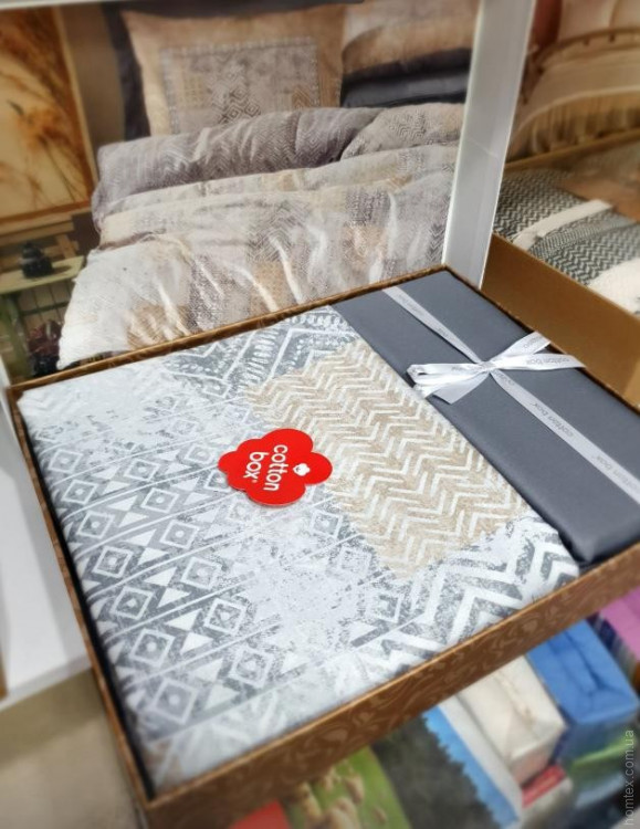 Постільна білизна Cotton Box Amentes Gri євро