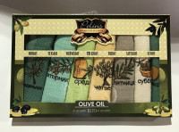 Набор кухонных полотенец Pelins Olive oil V02 40x60 см (7 шт)