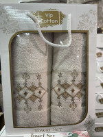 Набор махровых полотенец 50х90+70х140 см Lux Cotton, модель 13