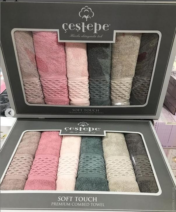 Набор махровых полотенец Cestepe 50x90 см из 6 штук, модель 53