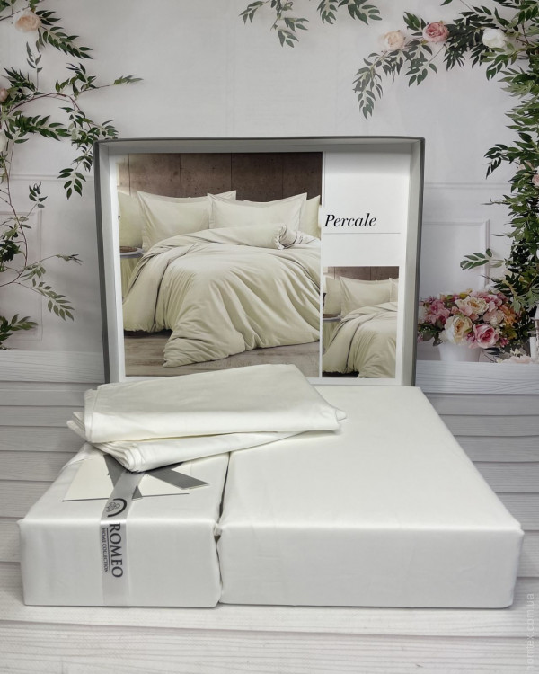 Постельное белье Romeo Home Percale тенсел молочный