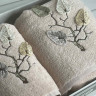 Набір махрових рушників Piante Home із двох штук 50х90+70х140 см з вишивкою модель 18
