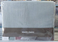 Вафельное пике - покрывало Marie Claire c наволочками серо-голубое